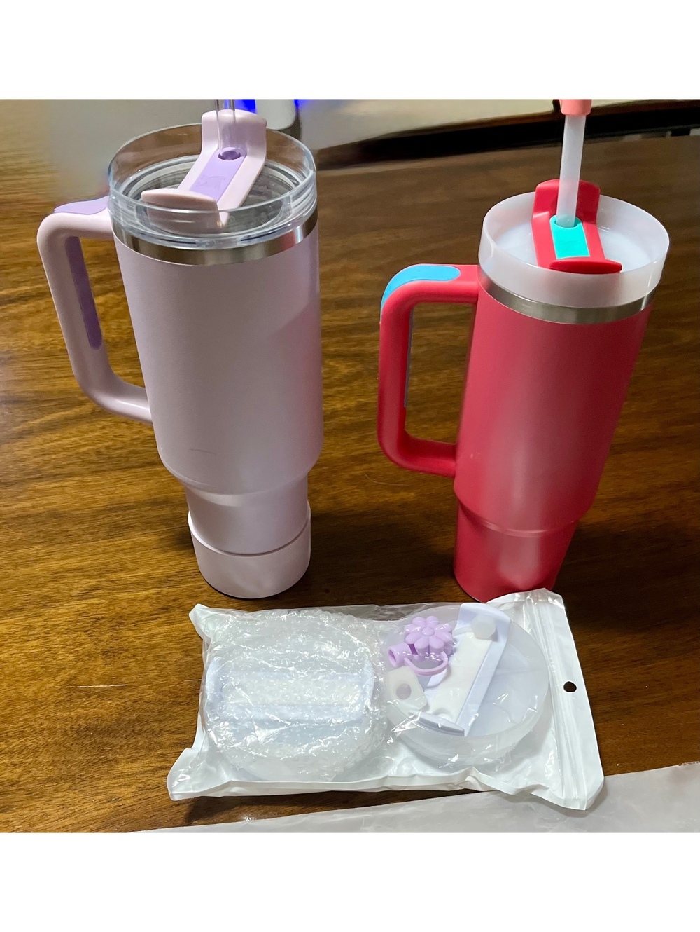 Stanley Quencher Bundle - 40oz Orchid & 30oz Hot Pink + Accessories Kit - Picture 2 of 3
